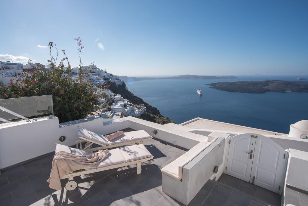 Karpimo Horizon - Caldera View With Private Hot Tub Villa Firostefani Exteriör bild
