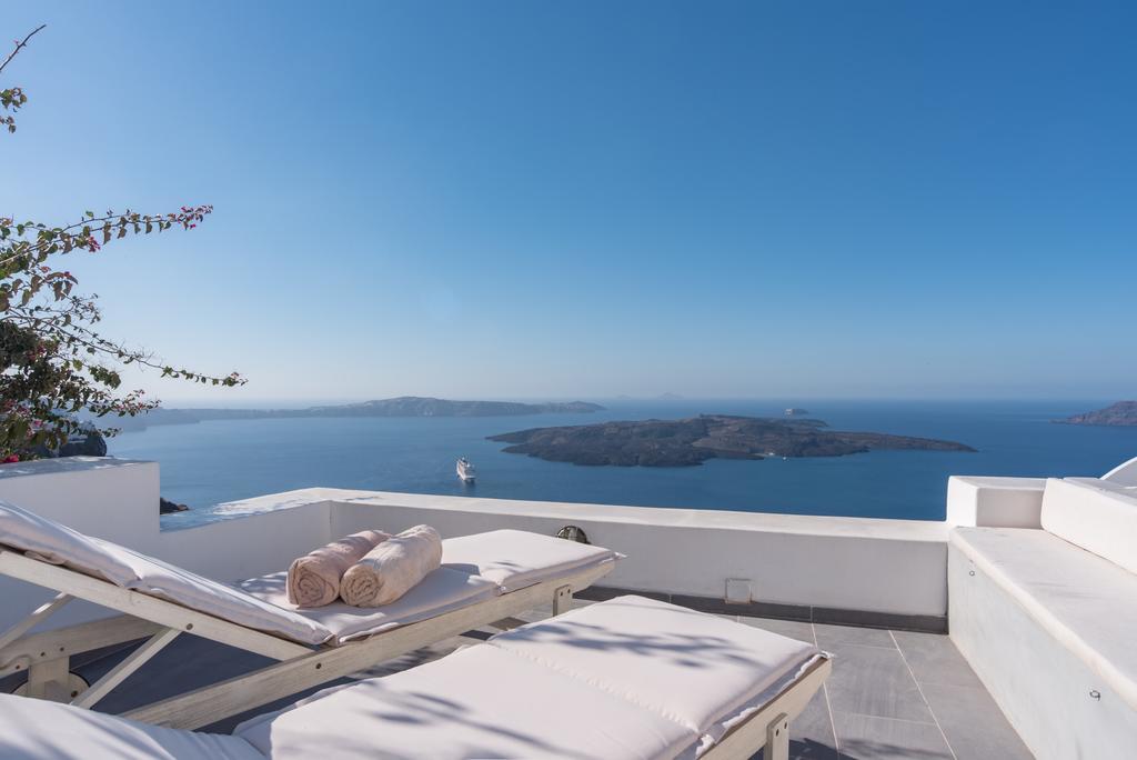 Karpimo Horizon - Caldera View With Private Hot Tub Villa Firostefani Exteriör bild