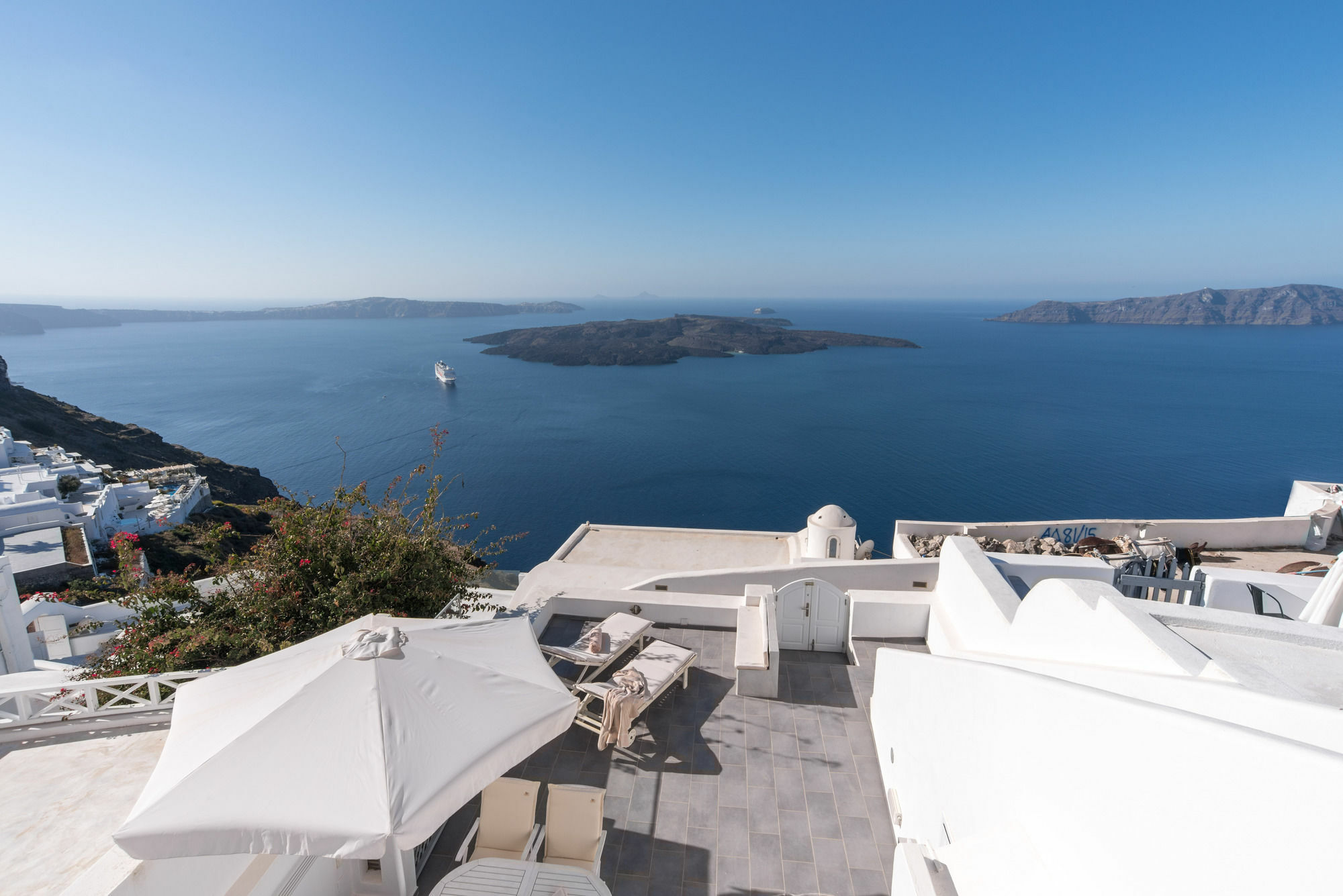 Karpimo Horizon - Caldera View With Private Hot Tub Villa Firostefani Exteriör bild